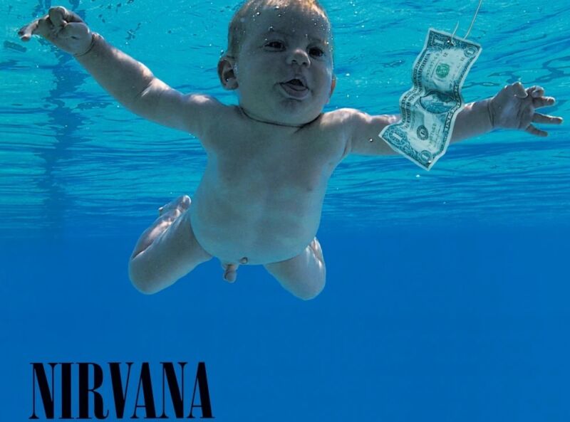 Nirvana's <em>Nevermind</em> album cover.