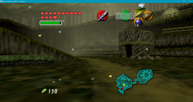 Screenshots from video game The Ocarina of Time.