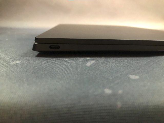 The deck has one USB-C port on the left side (pictured) and another on the right.