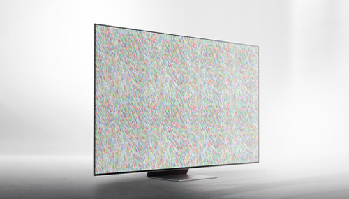 Promotional image of cutting-edge flatscreen TV.