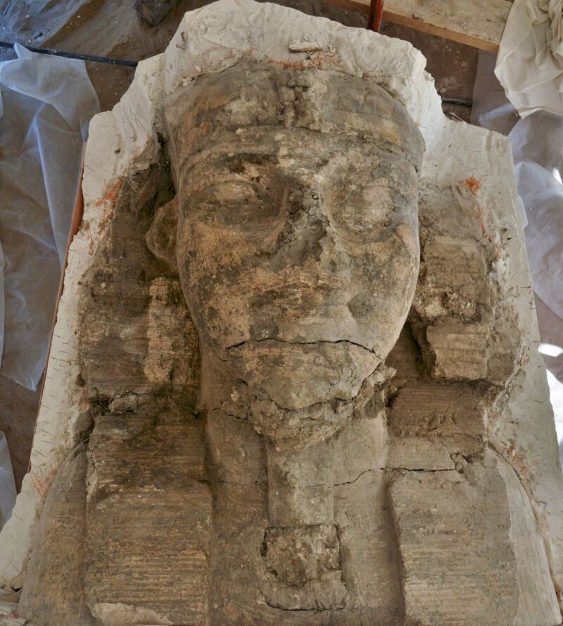 Long-lost sphinxes of Egyptian king Amenhotep III unearthed at Luxor