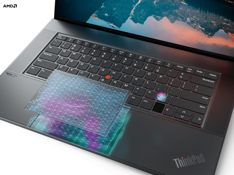 Promotional image of new laptop computer.