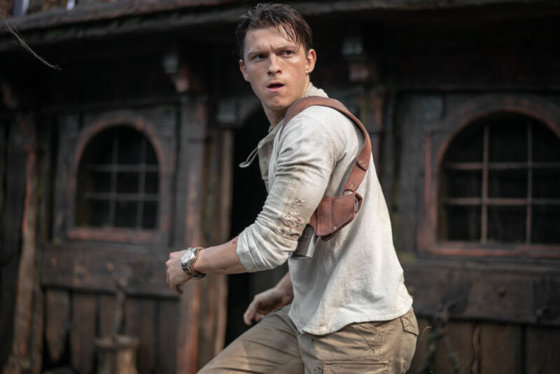 Tom Holland stars as Indi—er, as Nathan Drake in Columbia Pictures' <em>Uncharted</em>.