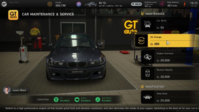 You can perform car maintenance in GT Auto.