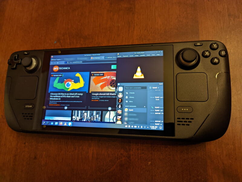 Steam official mobile gaming PC 'Steam Deck' setup version, UI