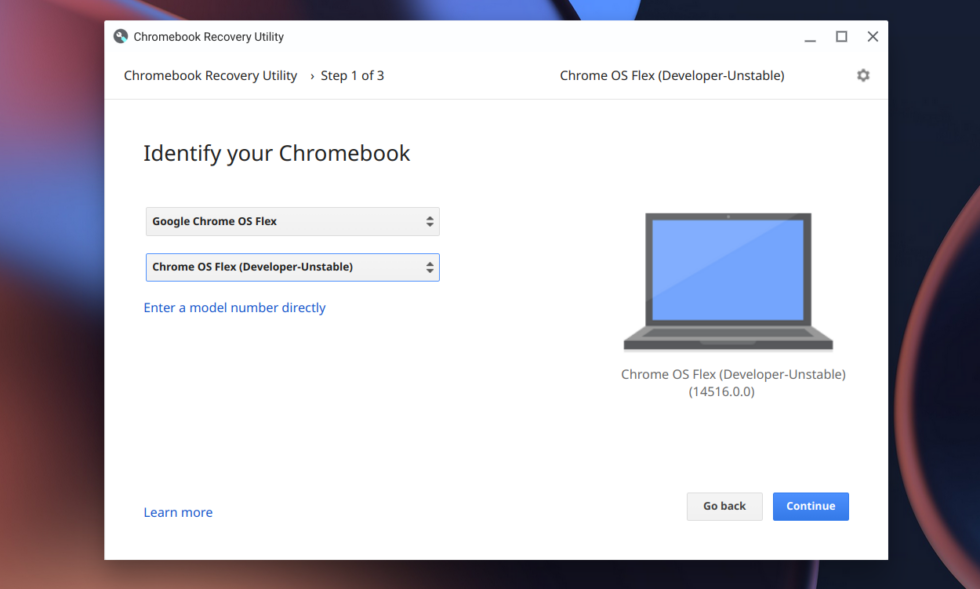 Той самий інструмент, який ви використовуєте для створення носія для відновлення Chrome OS, також створить носій Chrome OS Flex.  І цей USB-накопичувач може охопити всі комп’ютери. 