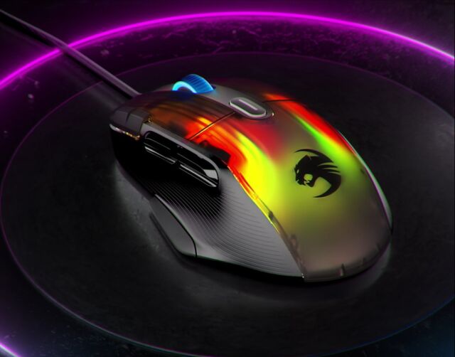 The mouse also uses a braided cable that should be more flexible and durable than rubber.
