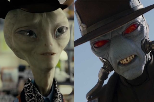 Cad Bane (Corey Burton/Dorian King) looks suspiciously like another alien space cowboy.