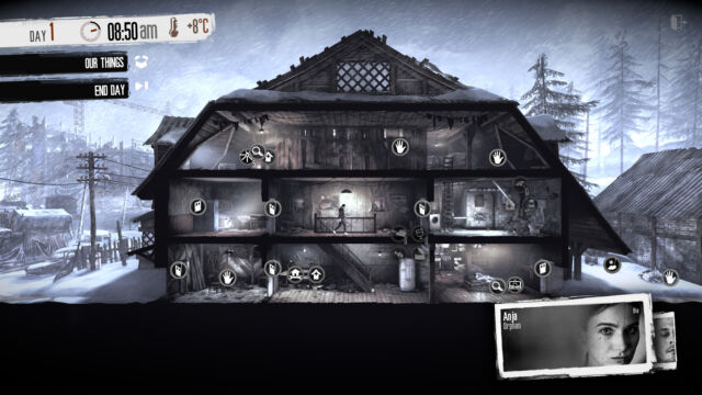 The survival strategy game <em>This War of Mine</em>.