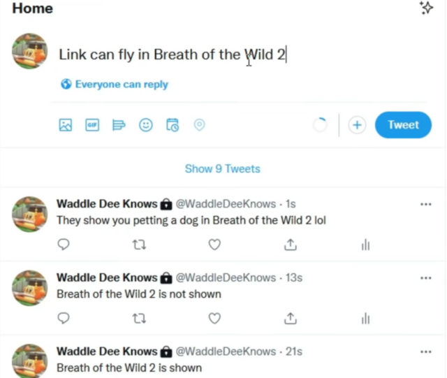 Behind-the-scenes footage shows a few of the incorrect predictions that WaddleDeeKnows posted and deleted before anyone could see them publicly.