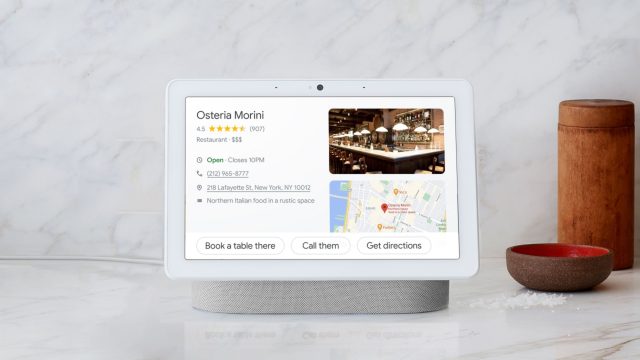 Google's Nest Hub Max is a 10-inch smart display designed for viewing photos, making video calls, controlling smart home devices, and accessing the Google Assistant, among other tricks. The speakers aren't the best, though, and there's no physical shutter for the built-in camera.