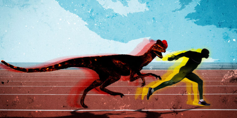 If Dilophosaurus ran the 100-meter against Usain Bolt, who would win? thumbnail
