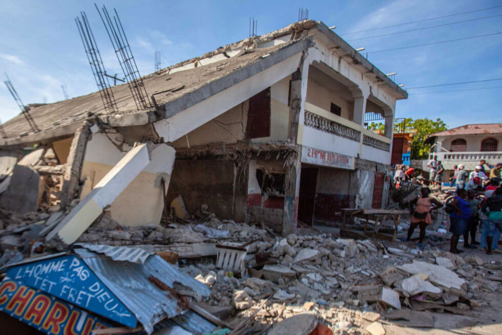 Building damage in Haiti was extensive after the 2021 earthquake.