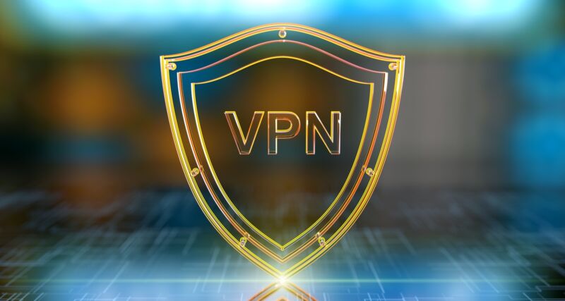 Imagen conceptual que representa la tecnología de computación VPN de software digital