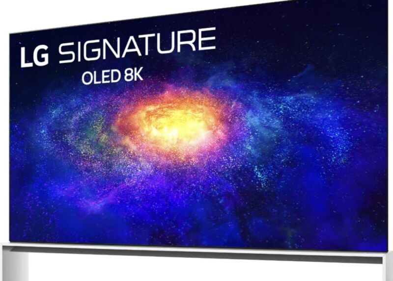 LG's prior 8K OLED TV (pictured) started at $19,999.99.