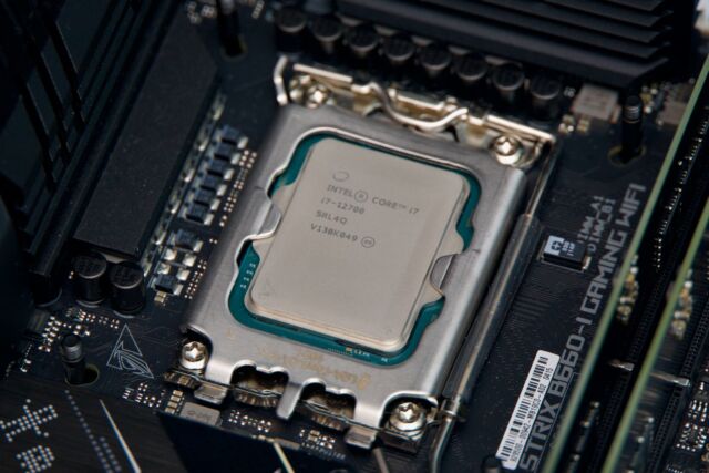 Compared to the Core i7-12700 pictured here, the i7-12700K chip on sale today supports overclocking.