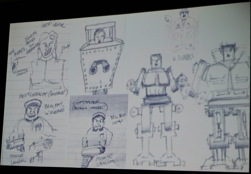 Original concept art for <em>Wolfenstein 3D</em>.