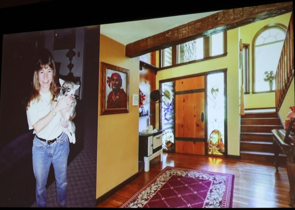A photo of Roberta Williams in her 1990s home taken by John Romero while visiting her and Ken Williams.