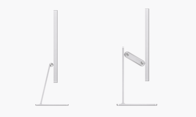 The new Apple Studio Display with two adjustable stand options.