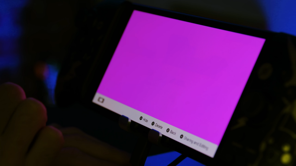 <em>Breath of the Wild</em>'s silhouette appears as a ghost on this all-purple image.