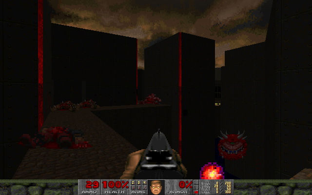 Pro tip: Don't use a modern engine's mouselook toggles to peek below and aim directly at enemies in this map's pit of despair. That breaks the tension of classic <em>Doom II</em> maps.