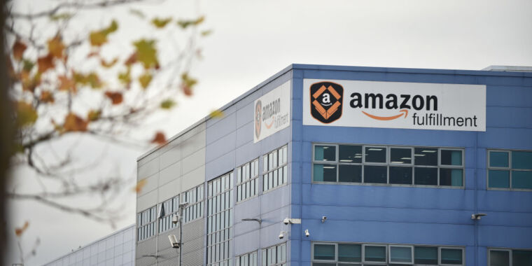 How did a vast Amazon warehouse change life in a former mining town?