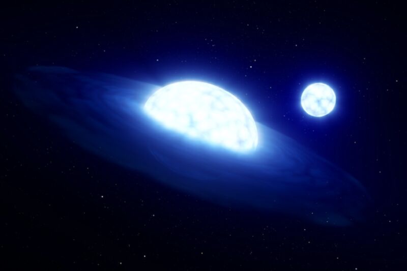 Artist's conception of binary star system.