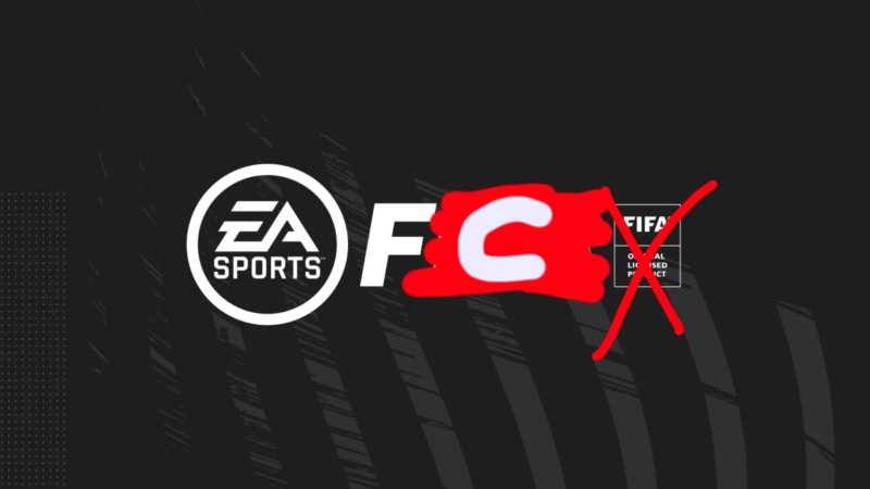 La interpretación de MS Paint de Ars Technica de lo que parece ser una división final entre EA Sports y FIFA.