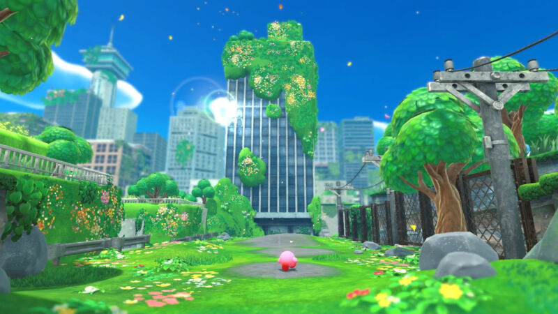 Don't let this image fool you—<em>Kirby</em>'s 3D adventure is far from an open-world game.