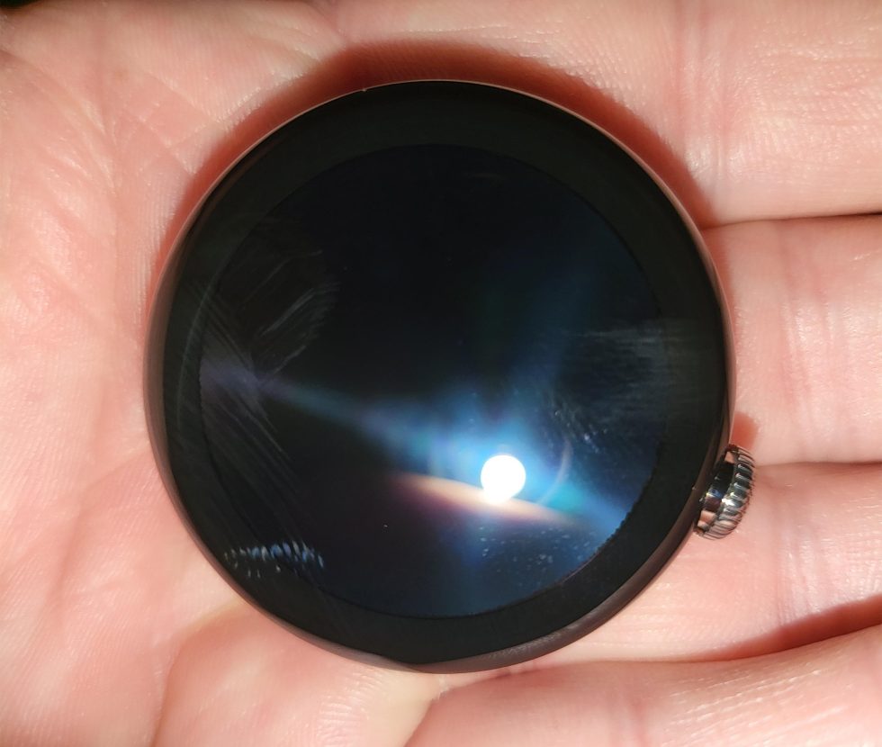 You can just about make out the bezels in this picture.