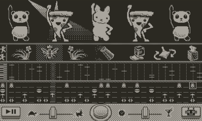 Verplaats in Boogie Loops een cursor met de D-pad van Playdate om verschillende melodie- en drumgeluiden te selecteren en aan te passen.  Door deze te manipuleren, kun je een vaak herhalende lus van chiptune-muziek maken of gewoon een van de drie ingebouwde lussen wijzigen die bij het spel worden geleverd.