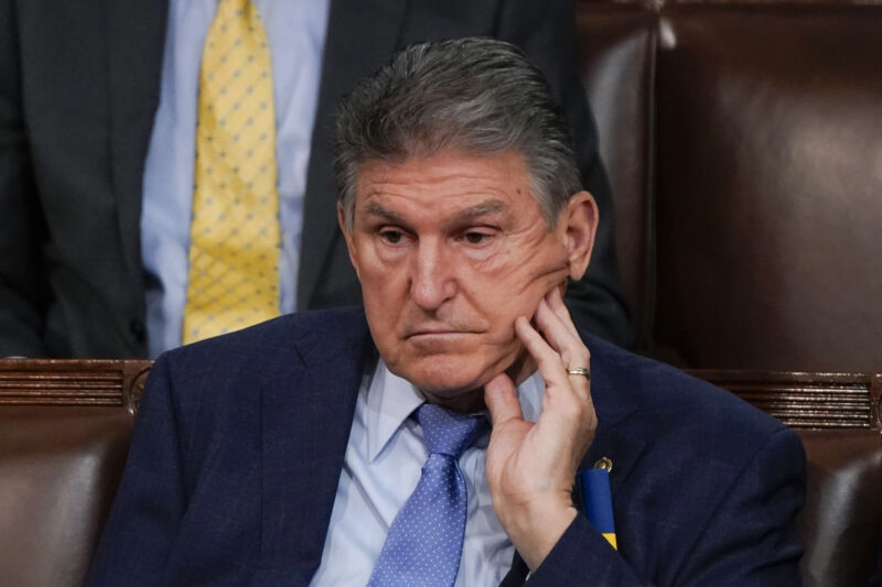 US Senator Joe Manchin likes the coal industry, doesn't like electric vehicles. 