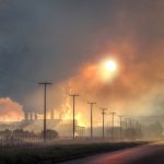Pollution and sunrise