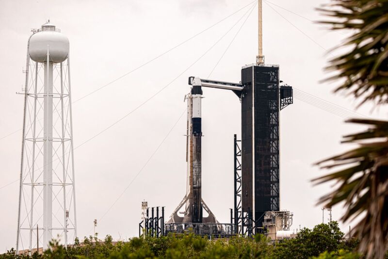 SpaceX's Falcon 9 rocket and the Endeavour spacecraft await the Axiom-1 crew launch on Friday.