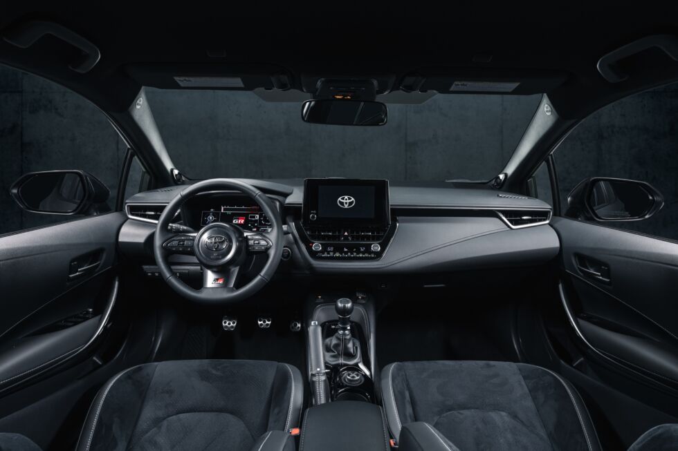 The interior of the Circuit Edition is dark and brooding.