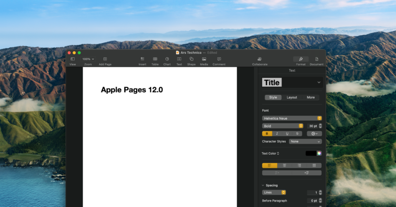 iWork 12.0 de Apple agrega nuevas funciones a Pages, Numbers y Keynote