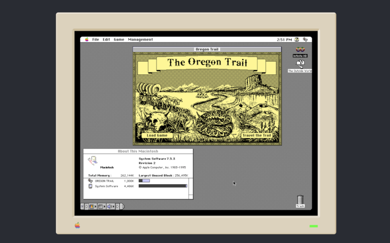 The Infinite Mac project that emulates a classic System 7 Mac. 