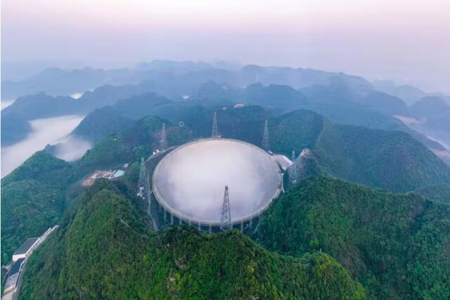 The new FAST telescope in China is the largest radio telescope ever built and will be used to broadcast a message towards the center of the galaxy.