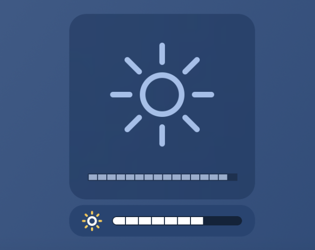 macOS brightness meter.