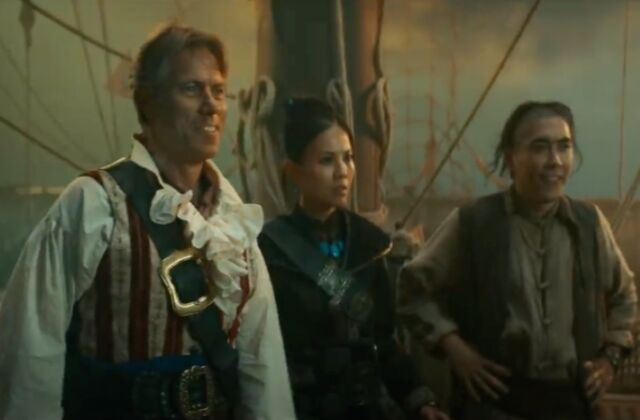 Crystal Yu (center) plays 19th-century Chinese pirate queen Madame Ching.