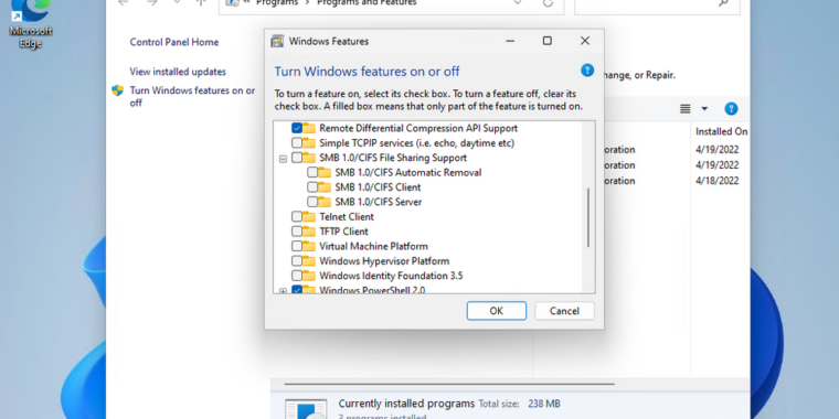 Microsoft entra en la «fase final» de deshabilitar el uso compartido de archivos SMB1 en Windows 11