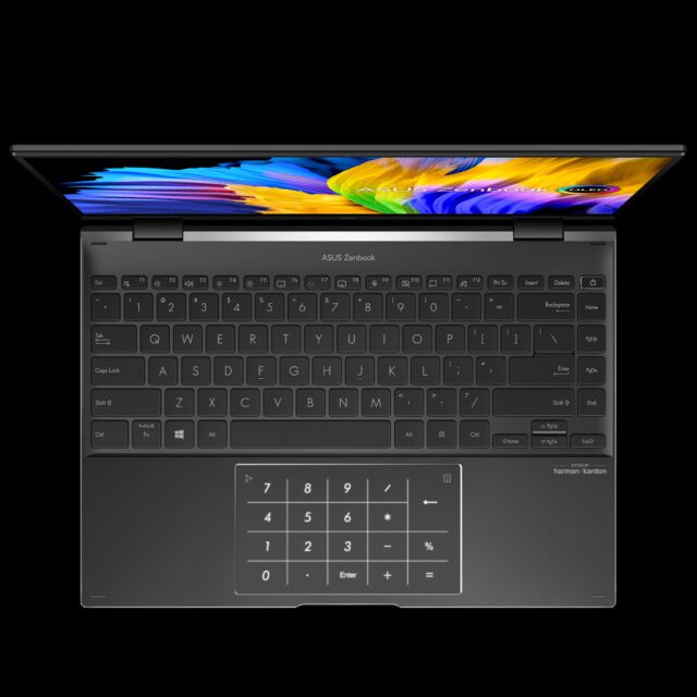 Technology NumberPad on the Asus Zenbook 14 Flip OLED. 