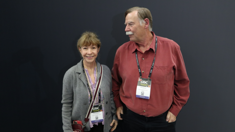 Roberta Williams and Ken Williams at the 2022 Game Developers Conference.