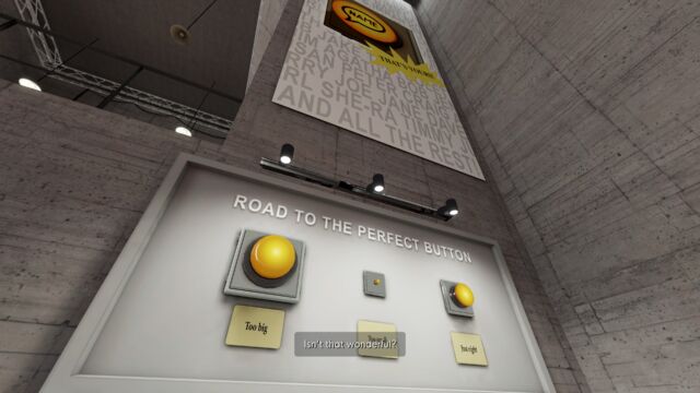 The comedic, meta-obsessed story game <em>The Stanley Parable</em>.
