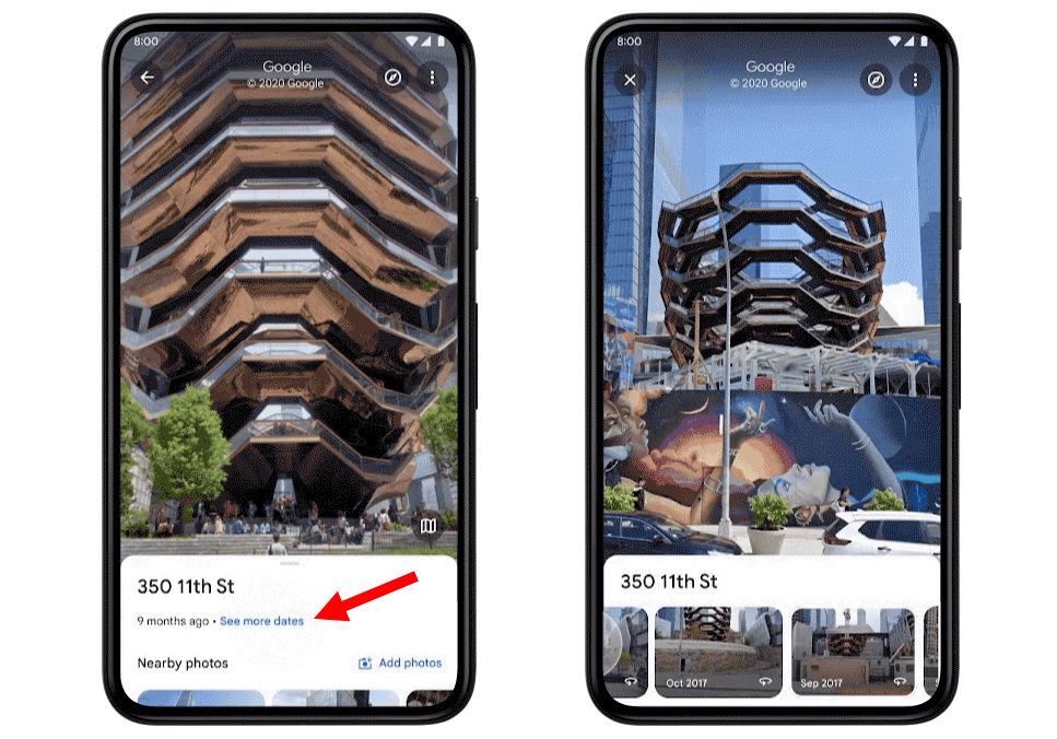 Street View Historical Images Google Brings Street View History To Phones, Introduces “Street View  Studio” | Ars Technica