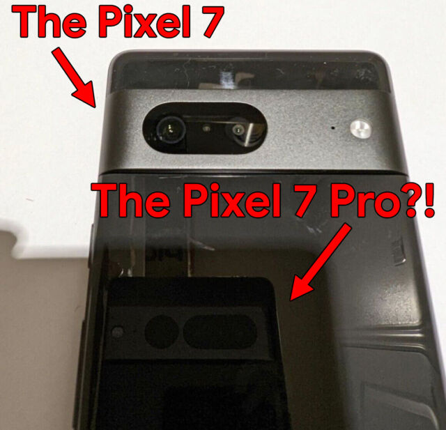Quel flex : cette photo de prototype de Pixel 7 a été prise avec un prototype de Pixel 7 Pro !