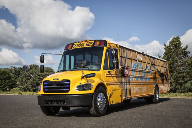 The Thomas C2 Jouley is a popular electric school bus.