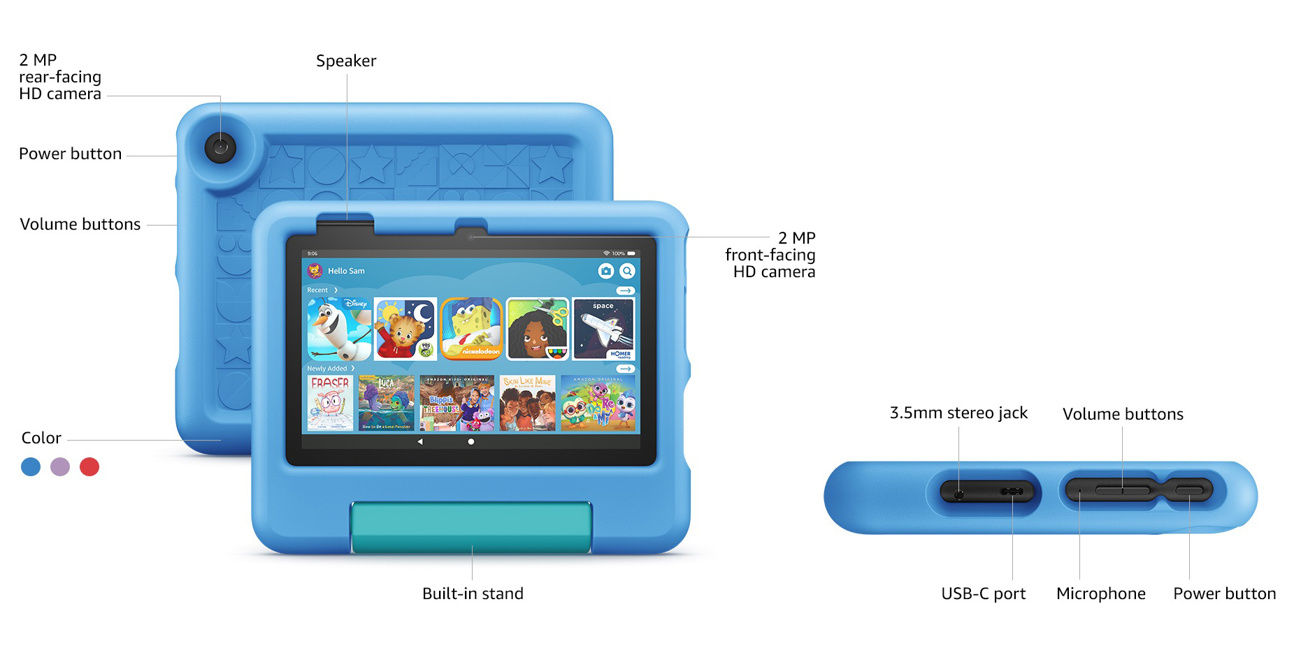 Fire 7 Kids 16GB Tablet - (2022 Release) - Blue