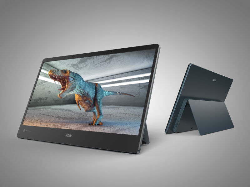 Acer's SpatialLabs View portable monitor. 