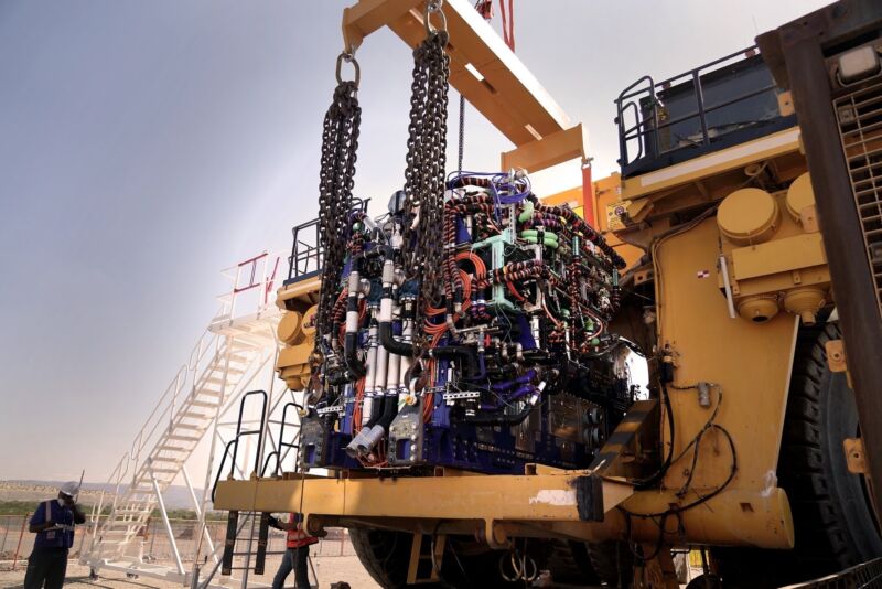 Technology A two-megawatt hydrogen-fueled powerplant, designed and built by First Mode in Seattle, is installed in a haul truck at Anglo American's platinum mine at Mogalakwena, South Africa. This vehicle is the world's largest zero-emission truck.